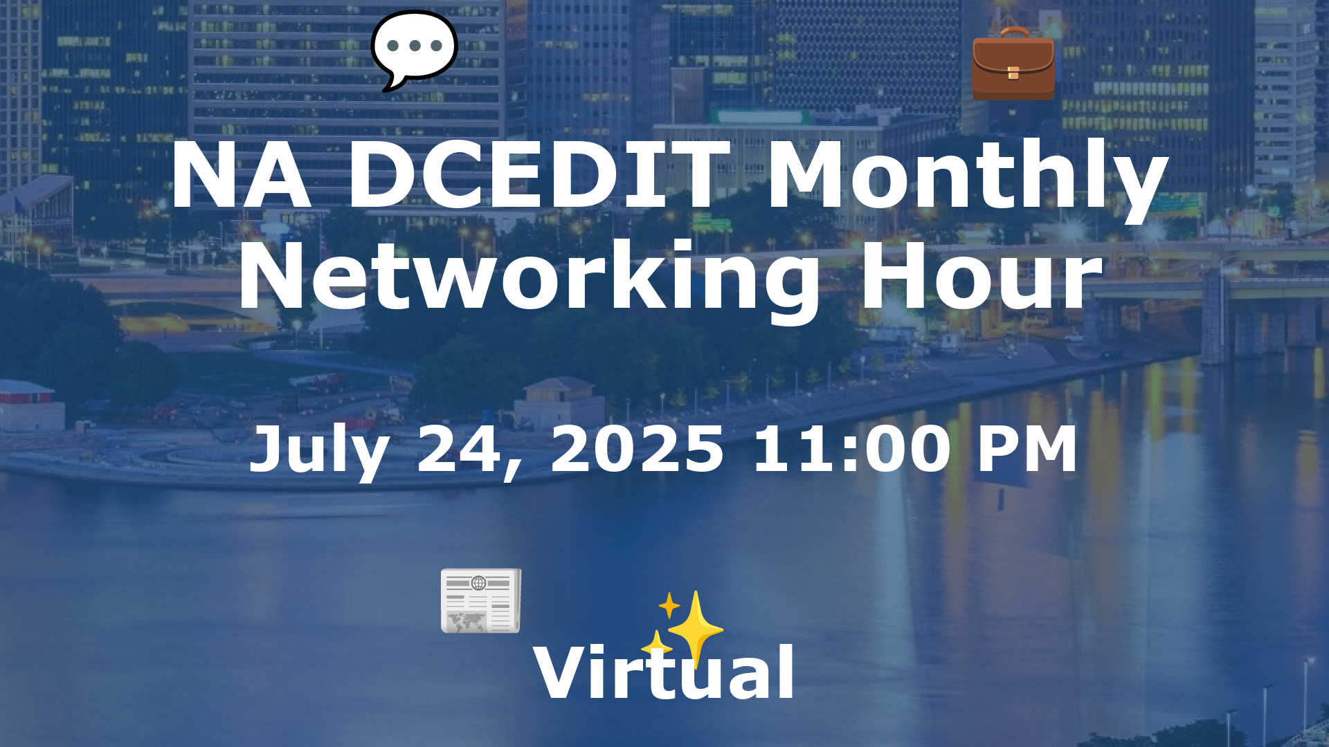NA DCEDIT Monthly Networking Hour event image